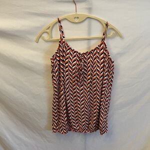 Banana Republic:Chevron Patterned Tank Top- Built-in Bra- Elastic Waist Bottom-S
